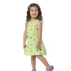Vestido Infantil Feminino Curto Estampa de Brinquedos Verde Fernanda ramos kids