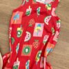 Vestido Infantil Feminino Curto Estampa de Frutas e Sorvetes Pink 1