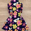 fernandaramoskids com br Vestido Infantil Feminino Curto Estampa Floral Preto 3