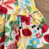 fernandaramoskids com br Vestido Infantil Feminino Curto Estampado Fundo Off White 1