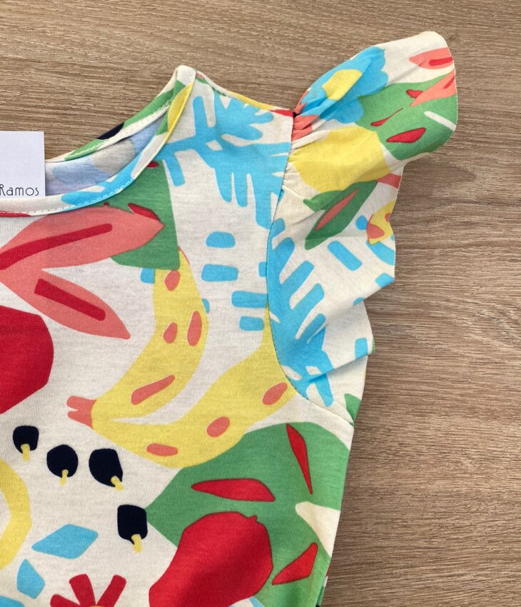 fernandaramoskids com br Vestido Infantil Feminino Curto Estampado Fundo Off White 2