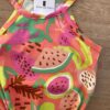 fernandaramoskids com br Vestido Infantil Feminino Curto Estampado Fundo Rosa 1
