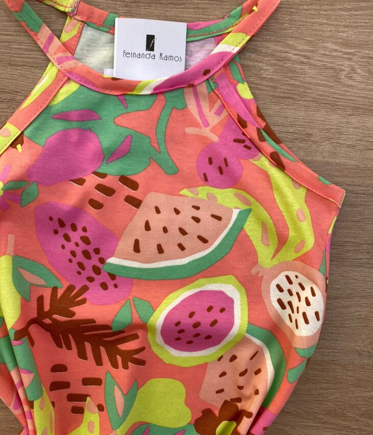 fernandaramoskids com br Vestido Infantil Feminino Curto Estampado Fundo Rosa 1
