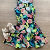 Vestido Infantil Feminino Curto Evase Estampa de Frutinhas Fernanda Ramos Kids