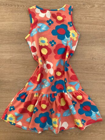 fernandaramoskids com br Vestido Infantil Feminino Curto Evase Estampa Floral Rosa 1