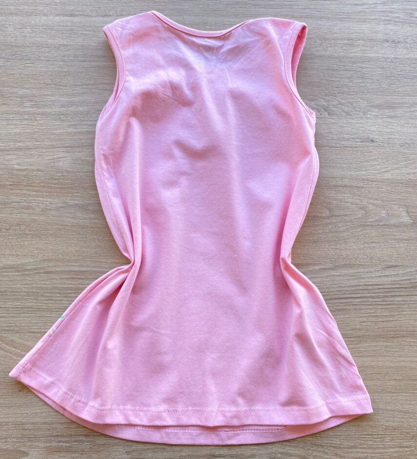 fernandaramoskids com br Vestido Infantil Feminino Curto Evase Rosa com Estampa 2