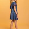 fernandaramoskids com br Vestido Infantil Feminino Curto Jeans Detalhe Bordado 2