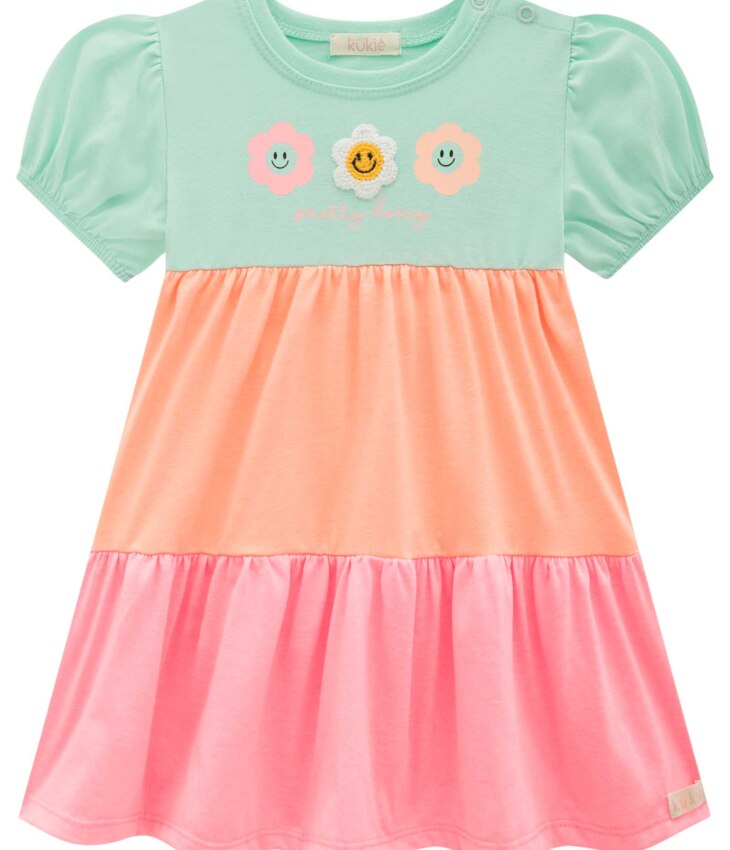 fernandaramoskids com br Vestido Infantil Feminino Curto Pretty 1
