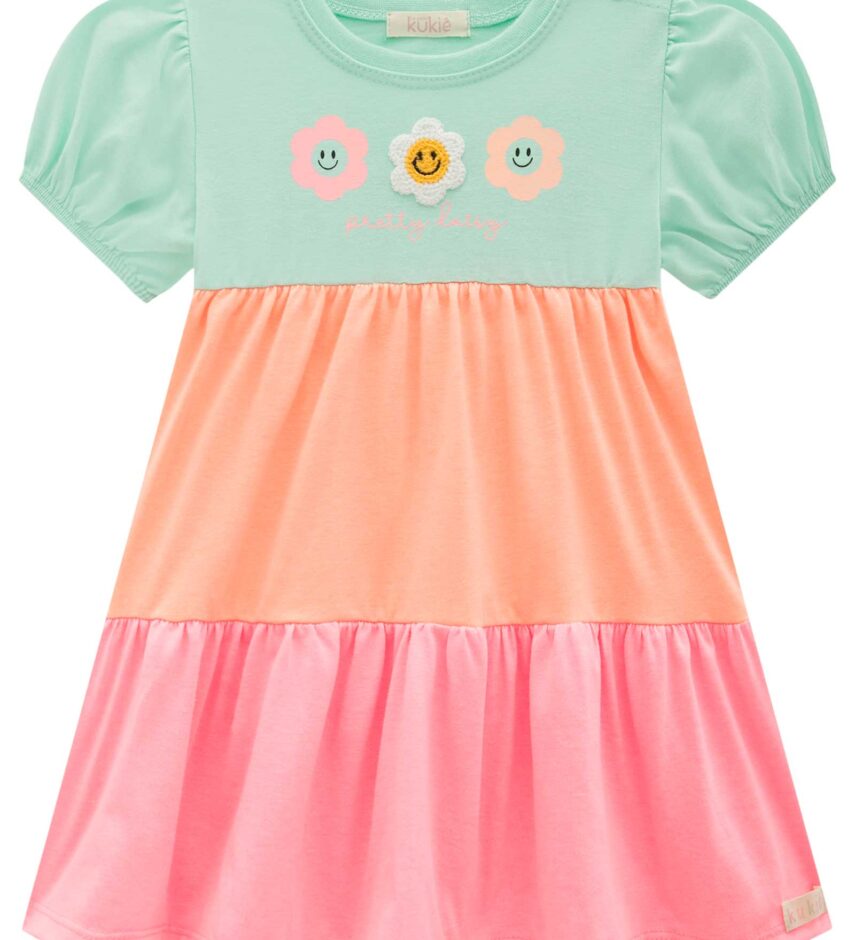 fernandaramoskids com br Vestido Infantil Feminino Curto Pretty 1