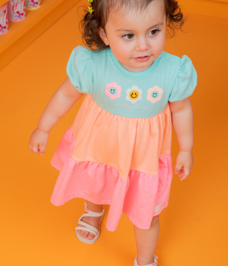 Vestido Infantil Feminino Curto Pretty Fernanda ramos kids