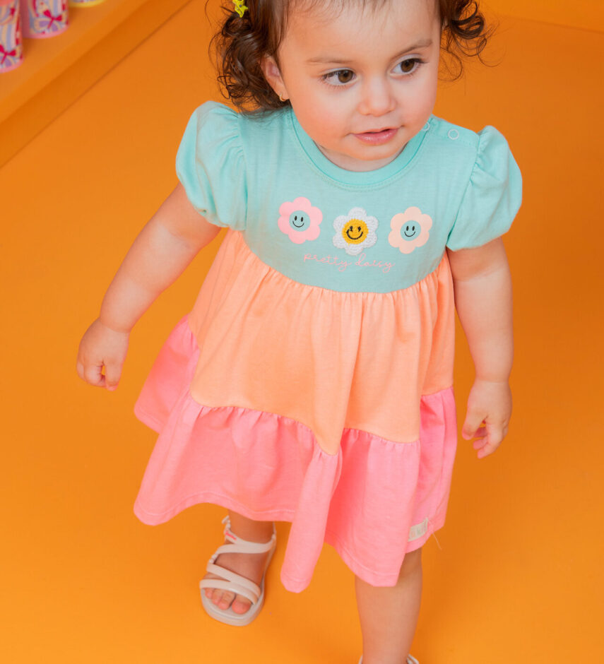 Vestido Infantil Feminino Curto Pretty Fernanda ramos kids