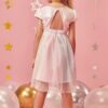 fernandaramoskids com br Vestido Infantil Feminino Curto Tule Arco Íris 1