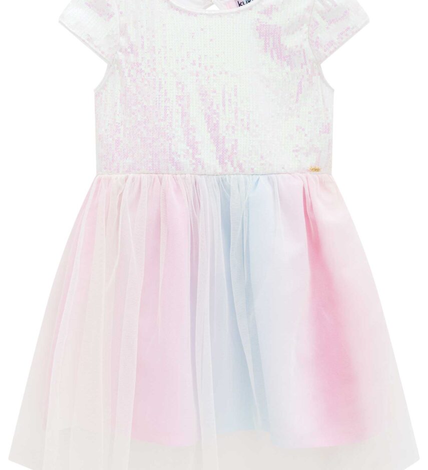 fernandaramoskids com br Vestido Infantil Feminino Curto Tule Arco Íris 2