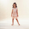 Vestido Infantil Feminino Curto Tule Com Detalhe em Guipir Floral Fernanda ramos kids