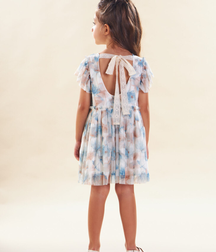 fernandaramoskids com br Vestido Infantil Feminino Curto Tule Detalhe em Bordado 1