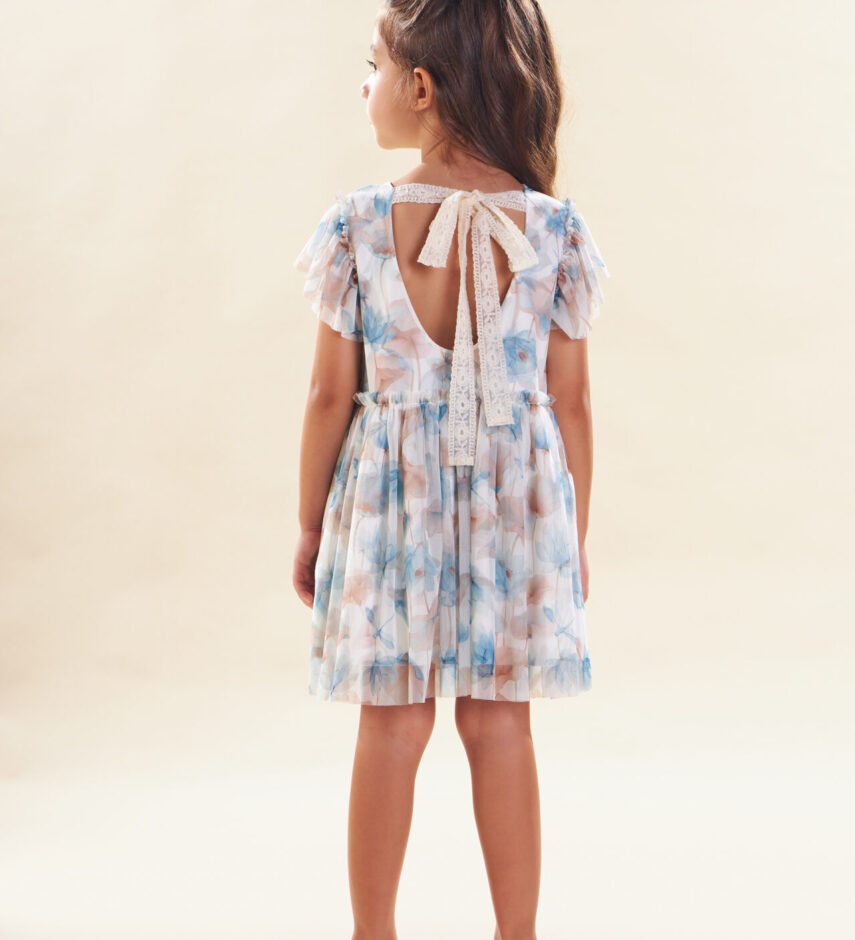 fernandaramoskids com br Vestido Infantil Feminino Curto Tule Detalhe em Bordado 1