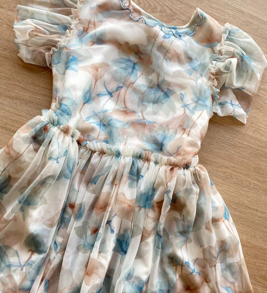 fernandaramoskids com br Vestido Infantil Feminino Curto Tule Detalhe em Bordado 4