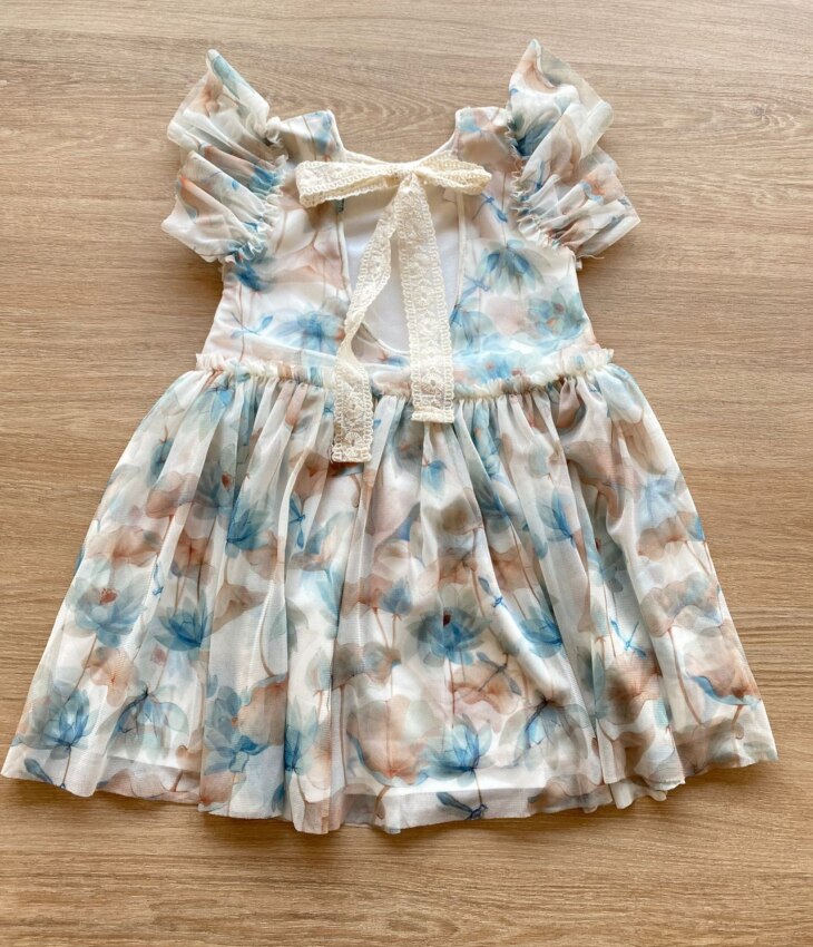 fernandaramoskids com br Vestido Infantil Feminino Curto Tule Detalhe em Bordado 5