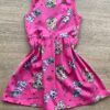 fernandaramoskids com br Vestido Infantil Feminino de Malha Estampa de Animais Rosa 2