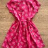 fernandaramoskids com br Vestido Infantil Feminino de Malha Estampa de Morangos Pink 1