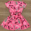 fernandaramoskids com br Vestido Infantil Feminino de Malha Estampado Pink Flúor 2