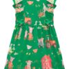 fernandaramoskids com br Vestido Infantil Feminino Estampa de Bichinhos Fundo Verde 2