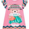 fernandaramoskids com br Vestido Infantil Feminino Estampa de Urso com Detalhe Rosa 2