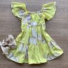fernandaramoskids com br Vestido Infantil Feminino Estampado Fundo Amarelo 1