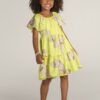 Vestido Infantil Feminino Estampado Fundo Amarelo Fernanda Ramos Kids