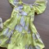 fernandaramoskids com br Vestido Infantil Feminino Estampado Fundo Amarelo 2
