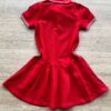 fernandaramoskids com br Vestido Infantil Feminino Gola Polo Malha Piquet Vermelho 3