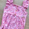fernandaramoskids com br Vestido Infantil Feminino Manga com Babado Floral Rosa 1