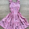 fernandaramoskids com br Vestido Infantil Feminino Manga com Babado Floral Rosa 2