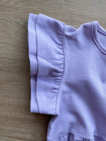 fernandaramoskids com br Vestido Infantil Feminino Manga com Babados Lilás 1