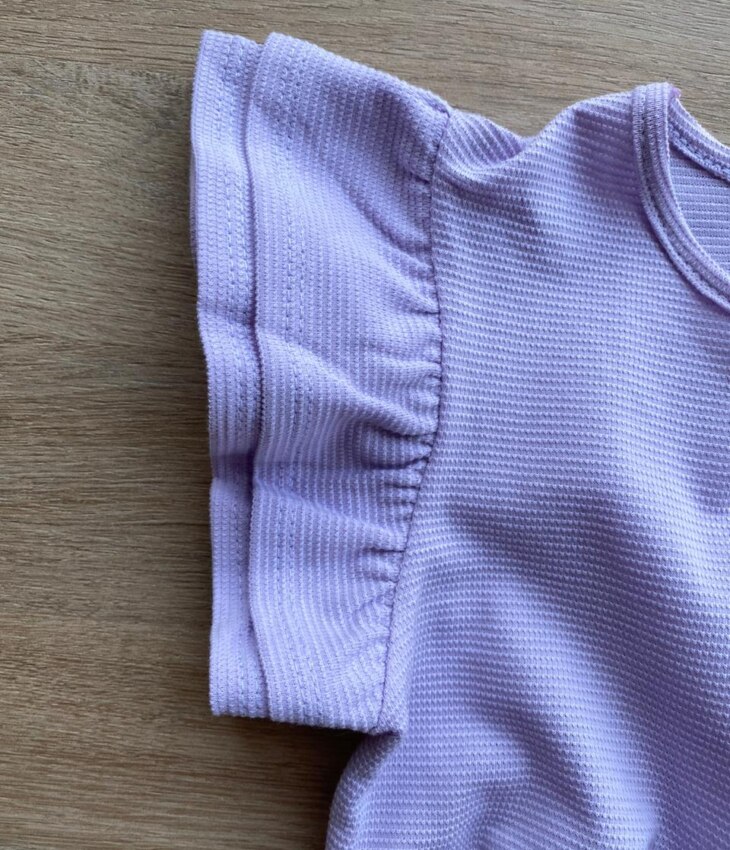 fernandaramoskids com br Vestido Infantil Feminino Manga com Babados Lilás 1