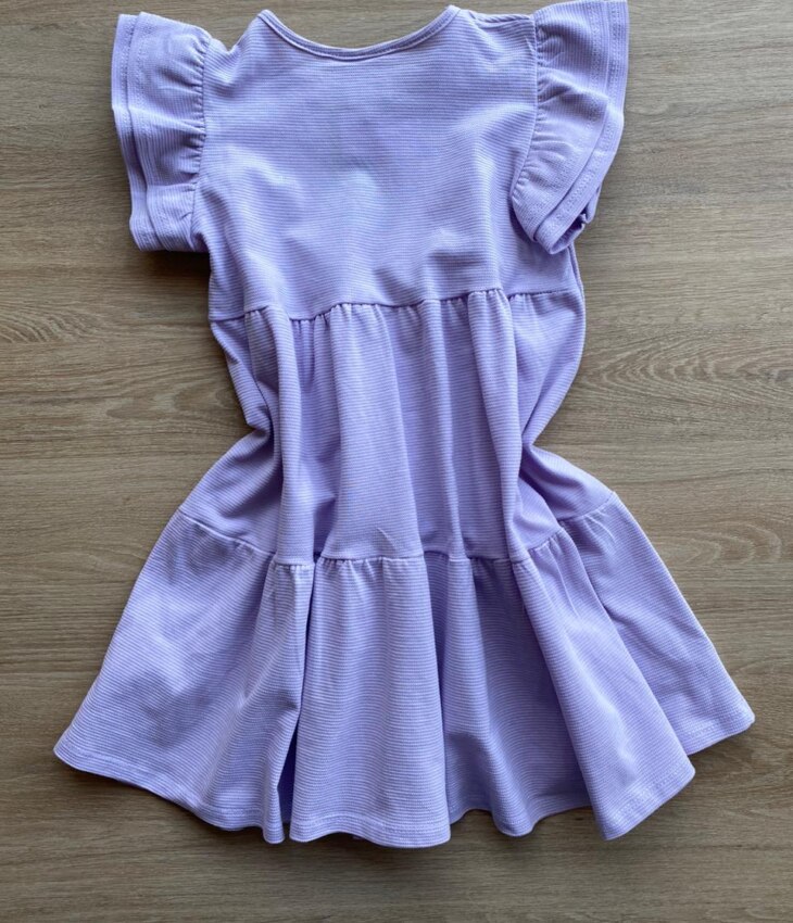 fernandaramoskids com br Vestido Infantil Feminino Manga com Babados Lilás 2