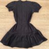 fernandaramoskids com br Vestido Infantil Feminino Manga Curta com Botões Falsos Preto 2