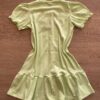 fernandaramoskids com br Vestido Infantil Feminino Manga Curta com Botões Falsos Verde 1