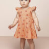 Vestido Infantil Feminino Manga Curta Estampa de Frutinhas Laranja Fernanda ramos kids