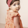 fernandaramoskids com br Vestido Infantil Feminino Manga Curta Estampa de Frutinhas Laranja 1