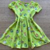 fernandaramoskids com br Vestido Infantil Feminino Manga Curta Evase Estampado Verde Lima 2
