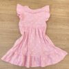 fernandaramoskids com br Vestido Infantil Feminino Manga Curta Flores Fundo Rosa 2