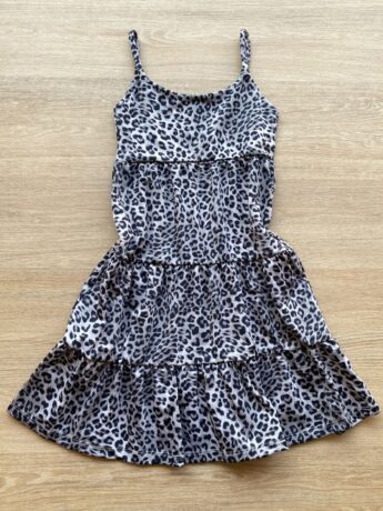 fernandaramoskids com br Vestido Infantil Feminino Soltinho Alça Fina Animal Print 1