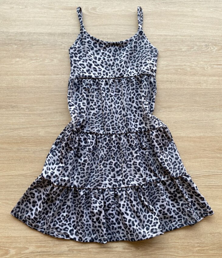 fernandaramoskids com br Vestido Infantil Feminino Soltinho Alça Fina Animal Print 1