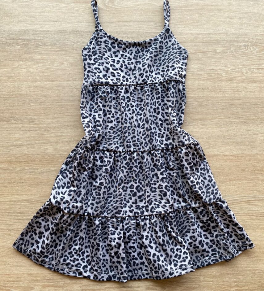 fernandaramoskids com br Vestido Infantil Feminino Soltinho Alça Fina Animal Print 1