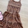 fernandaramoskids com br Vestido Infantil Feminino Soltinho Alça Fina Estampa Animal Print 1