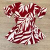 fernandaramoskids com br Vestido Infantil Feminino Soltinho Manga Curta Estampado Vermelho 2