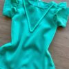fernandaramoskids com br Vestido Infantil Feminino Zíper Atrás Verde com Detalhe 1