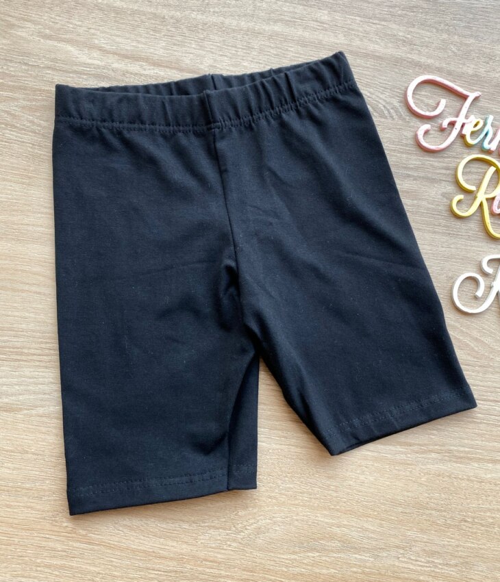 fernandaramoskids com br Bermuda Tradicional Infantil Feminino Preto 1