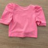 fernandaramoskids com br Blusa Cropped Infantil Feminino Canelado Manga Princesa Pink Flúor 2